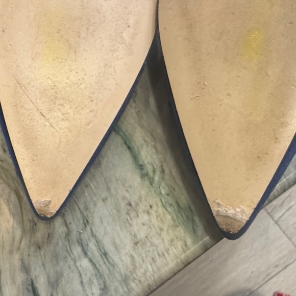 LK Bennett Navy Suede Slingback Heels Made in Spain. - Picture 9 of 9